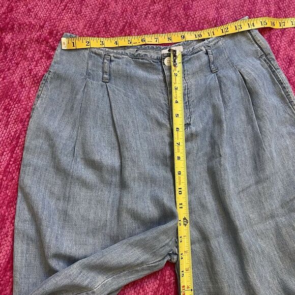 Rails Jess Linen Blend Chambray Wide Leg Pants Blue Size Medium - Picture 11 of 13